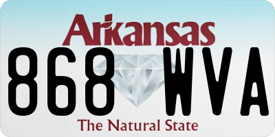 AR license plate 868WVA