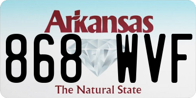 AR license plate 868WVF