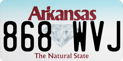 AR license plate 868WVJ