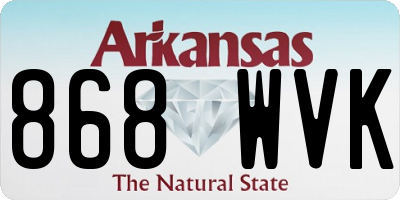 AR license plate 868WVK
