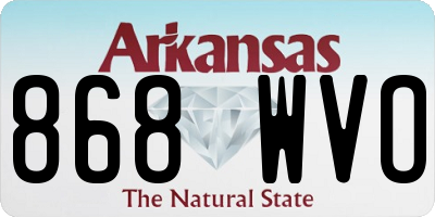 AR license plate 868WVO
