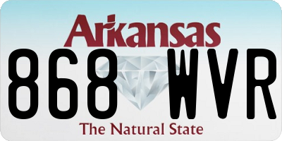 AR license plate 868WVR
