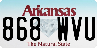 AR license plate 868WVU