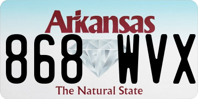 AR license plate 868WVX