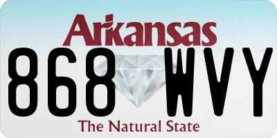 AR license plate 868WVY