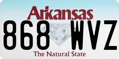 AR license plate 868WVZ