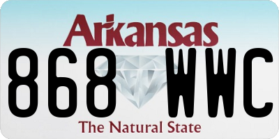 AR license plate 868WWC