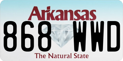 AR license plate 868WWD