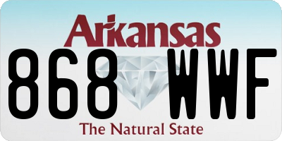 AR license plate 868WWF