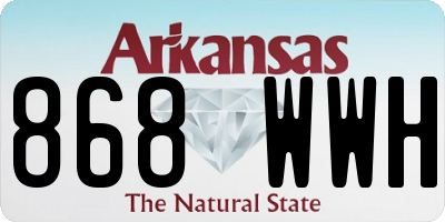 AR license plate 868WWH