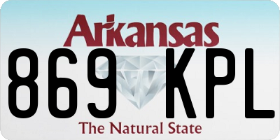 AR license plate 869KPL