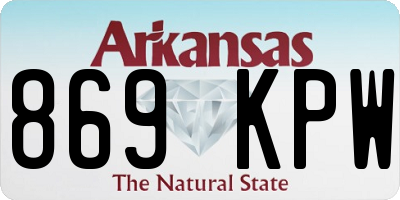 AR license plate 869KPW