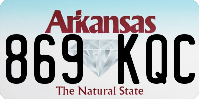 AR license plate 869KQC