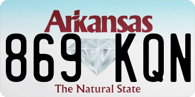 AR license plate 869KQN