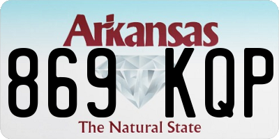 AR license plate 869KQP