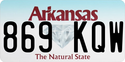 AR license plate 869KQW