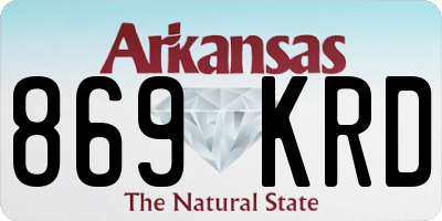 AR license plate 869KRD