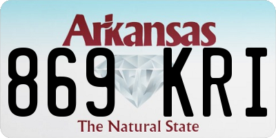 AR license plate 869KRI