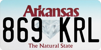 AR license plate 869KRL