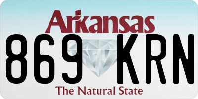 AR license plate 869KRN