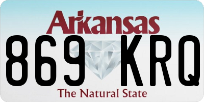 AR license plate 869KRQ