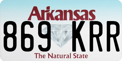 AR license plate 869KRR