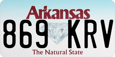 AR license plate 869KRV