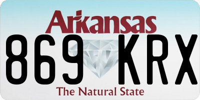 AR license plate 869KRX