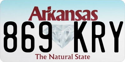 AR license plate 869KRY