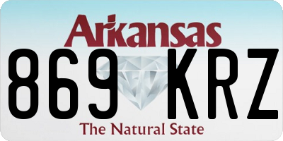 AR license plate 869KRZ