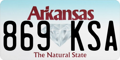 AR license plate 869KSA