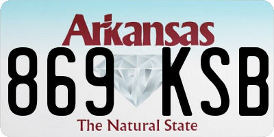 AR license plate 869KSB
