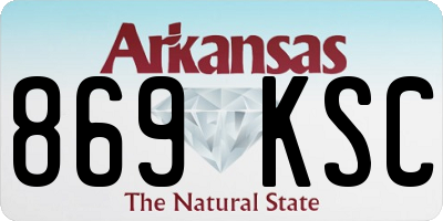 AR license plate 869KSC