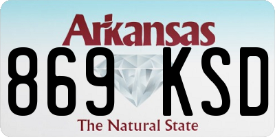 AR license plate 869KSD