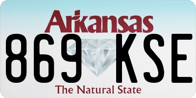 AR license plate 869KSE