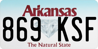 AR license plate 869KSF