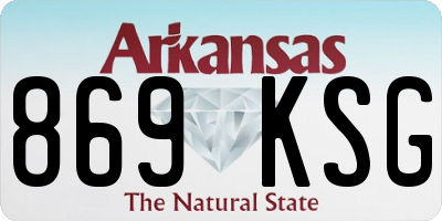 AR license plate 869KSG