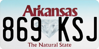 AR license plate 869KSJ