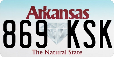 AR license plate 869KSK