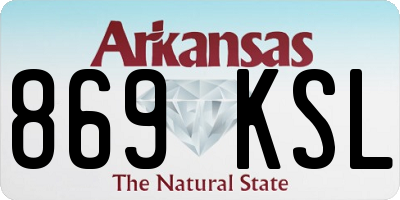 AR license plate 869KSL