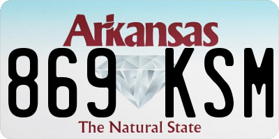 AR license plate 869KSM