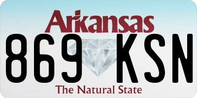 AR license plate 869KSN