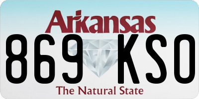 AR license plate 869KSO