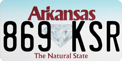 AR license plate 869KSR