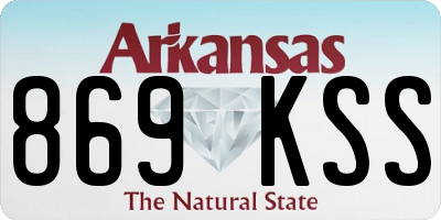 AR license plate 869KSS