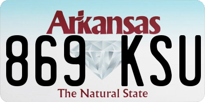 AR license plate 869KSU