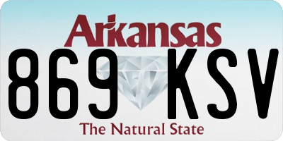 AR license plate 869KSV