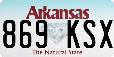 AR license plate 869KSX