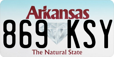 AR license plate 869KSY