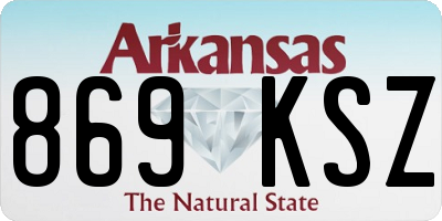 AR license plate 869KSZ